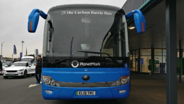 Meet the fully electric 'Carbon Battle Bus'